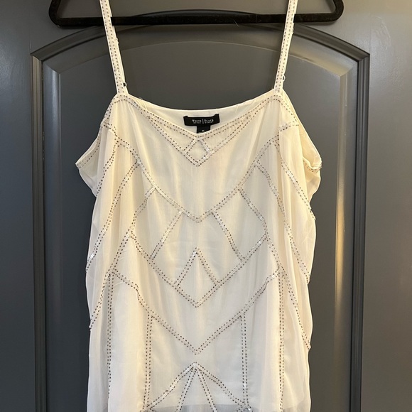 White House Black Market Tops - White House Black Market beaded camisole. Size XL.